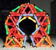 Back view of a fat arch built of Magz magnetic construction toys