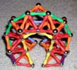 Upper front view of a fat arch built of Magz magnetic construction toys
