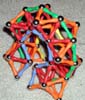 Oblique back view of a fat arch built of Magz magnetic construction toys