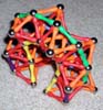 Oblique front view of a fat arch built of Magz magnetic construction toys