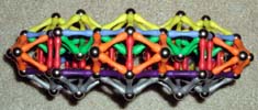 Top view of an ornate arch build of Mags magnetic construction toys