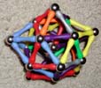 Side view of the unit of the ornate arch built of Magz magnetic construction toys